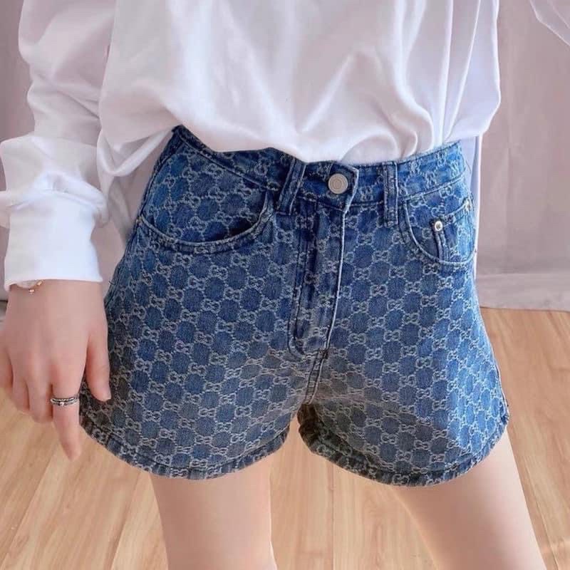 QNU69 - QUẦN SOOC JEANS XANH NỮ GC
