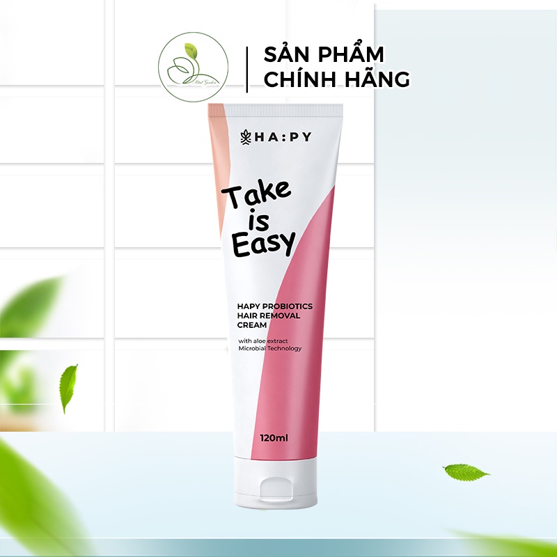 Kem tẩy lông Mini garden 120ml Ha:py Probiotics Hair Removal Cream loại bỏ thu nhỏ lỗ chân lông PV1022