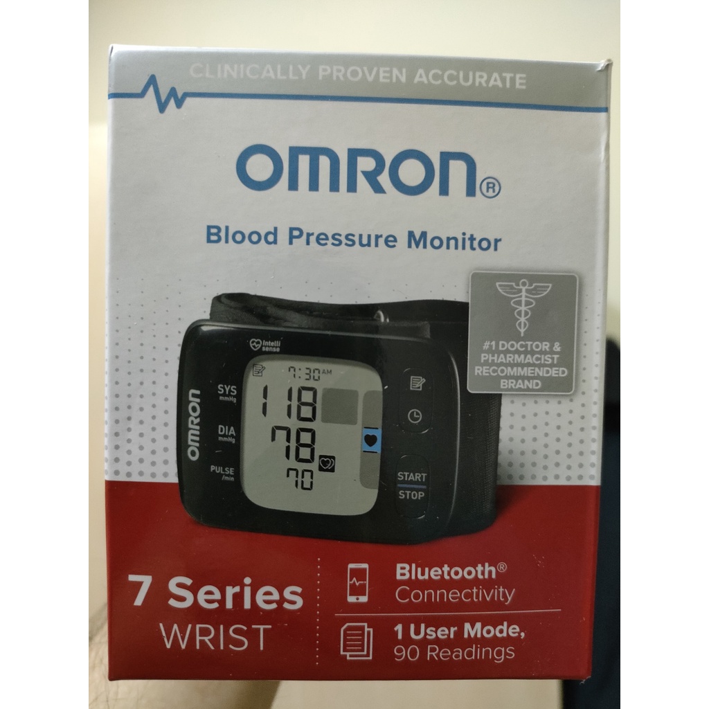 Máy đo huyết áp cổ tay OMRON Series 7 Wrist (HEM-6231T) kết nối điện thoại, dùng đo ở cổ tay, nhỏ gọn tiện dụng