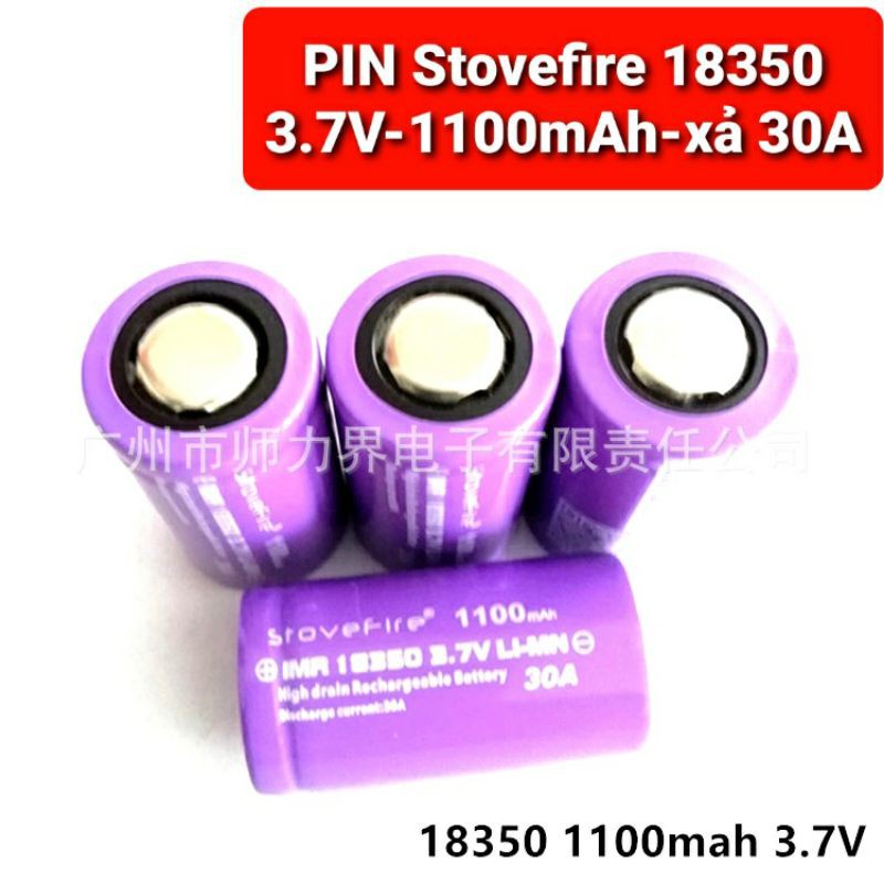 achun.vn - CELL PIN Stovefire 18350 - 1100mAh - 3.7V xả 30A