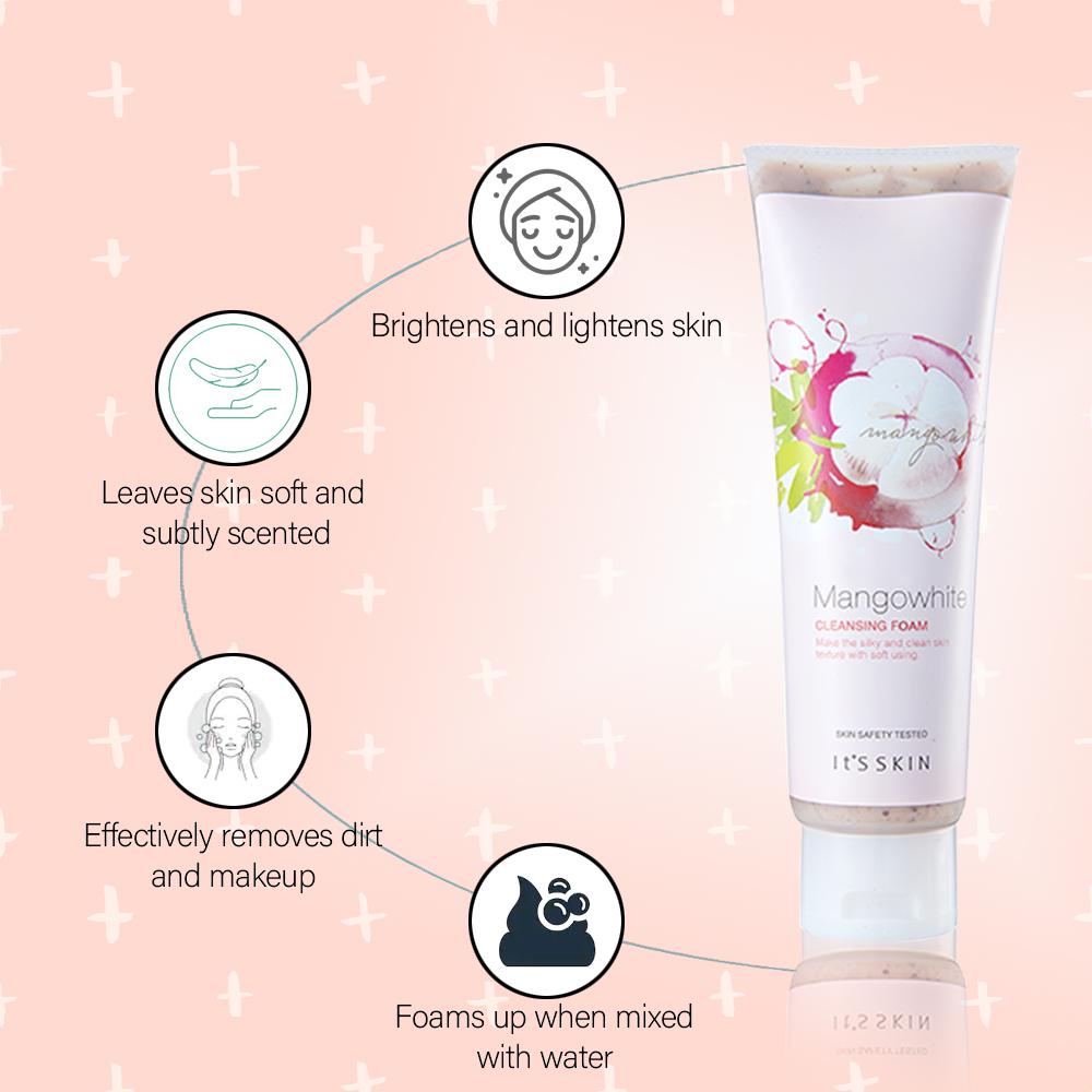 {Date 01/2024}It's Skin Sữa rửa mặt chiết xuất măng cụt MangoWhite Cleansing Foam 150ml