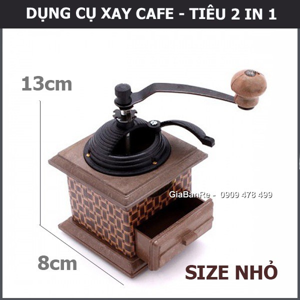 DỤNG CỤ XAY TIÊU, CÀ PHÊ 2 IN 1 - chọn 1 trong 2 size - 6203