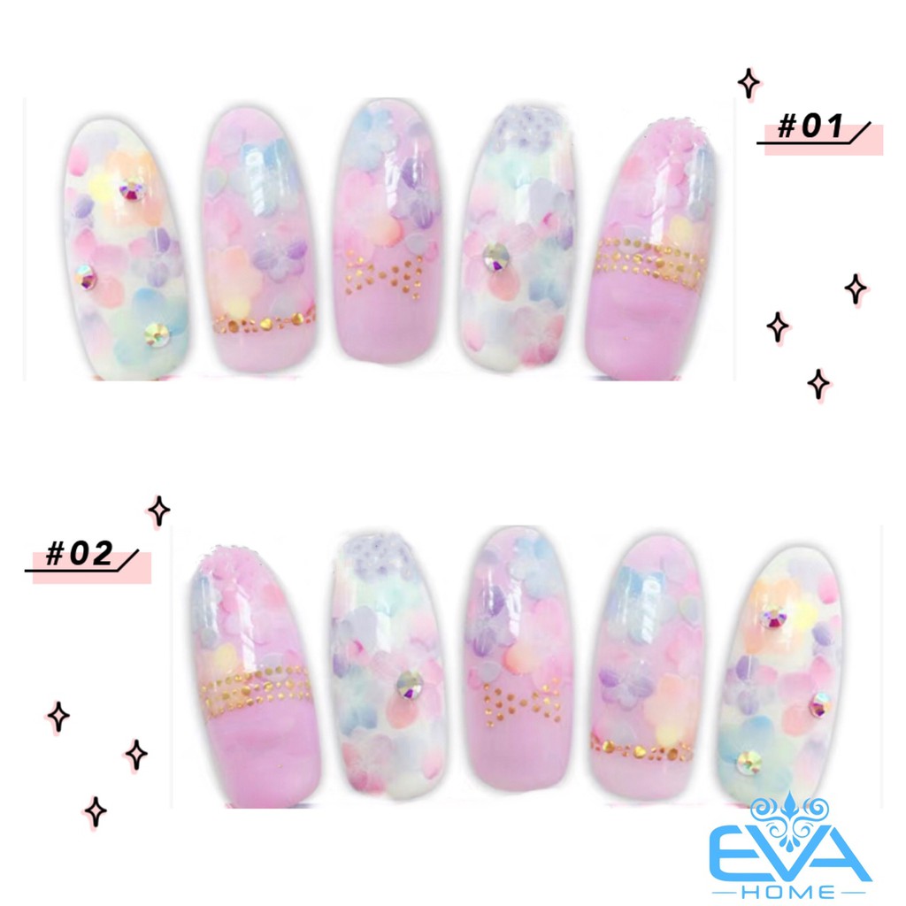 Miếng Dán Móng Tay 3D Nail Sticker Tráng Trí Hoạ Tiết Bông Hoa F399