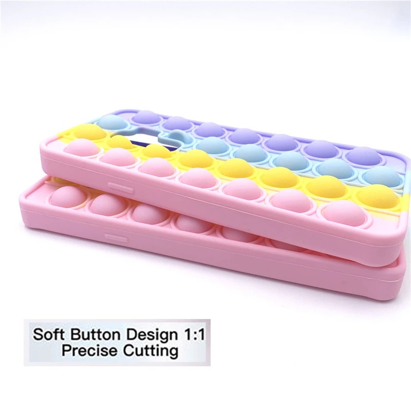 Ốp Điện Thoại Pop it Silicon Mềm Cho Realme C21y C25y 8 Pro C25 C25s C11 2021 7 7i 6 6i 5 5i C21 C20 C17 C15 C12 Narzo 30a TPU trơn dẻo mềm