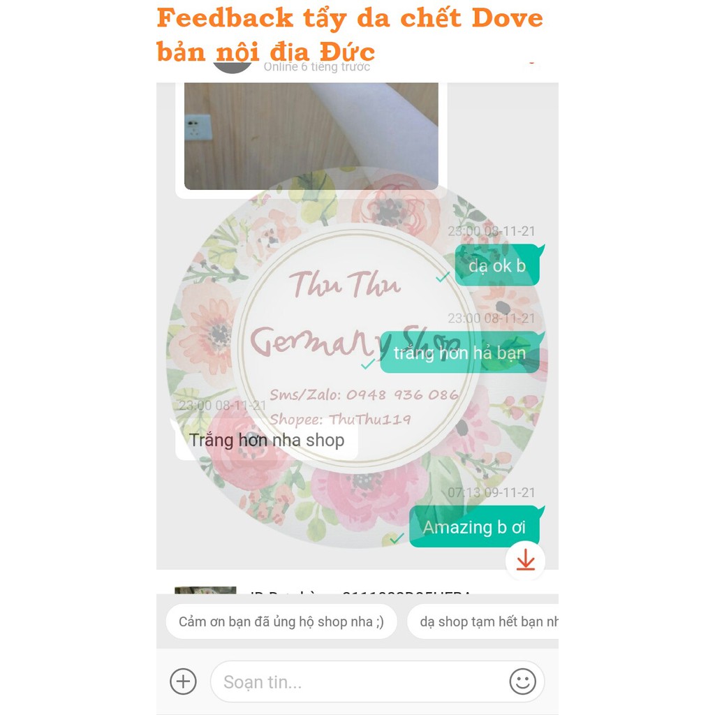 Tẩy da chết body DOVE nội địa Đức