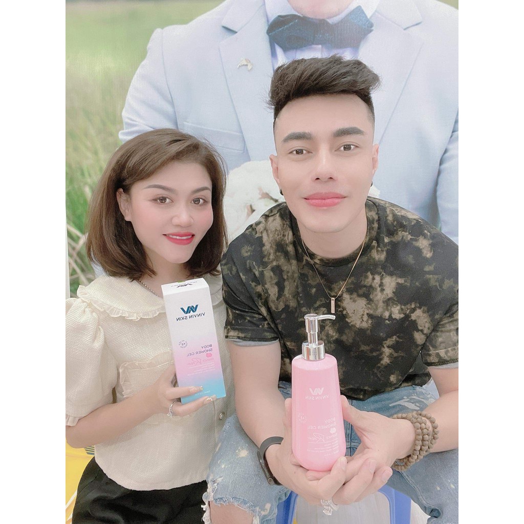 BỘ ĐÔI TRẮNG DA TOÀN THÂN [Sữa Tắm và Kem Body] VinVin Skin - Trắng, hồng tự nhiên | BigBuy360 - bigbuy360.vn