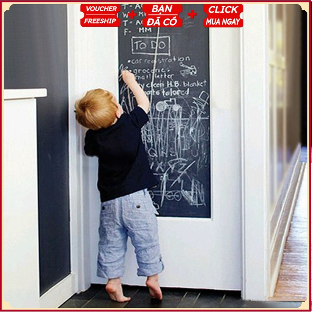 [Tặng Bút] BẢNG Dán Tường Học Tập, Họp Văn Phòng - Decal Bảng Viết Có Thể Xóa (Chọn Size Và Màu Trắng/Đen)