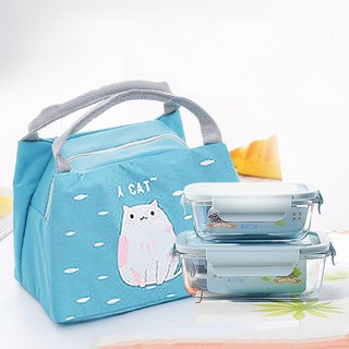 Hộp cơm văn phòng - Hộp cơm thủy tinh giữ nhiệt hình ngộ nghĩnh đáng yêu