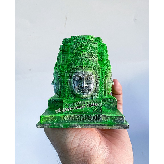 MÔ HÌNH ANGKOR WAT TRANG TRÍ BỂ CÁ TIỂU CẢNH NON BỘ CAO 10CM RỘNG 7CM