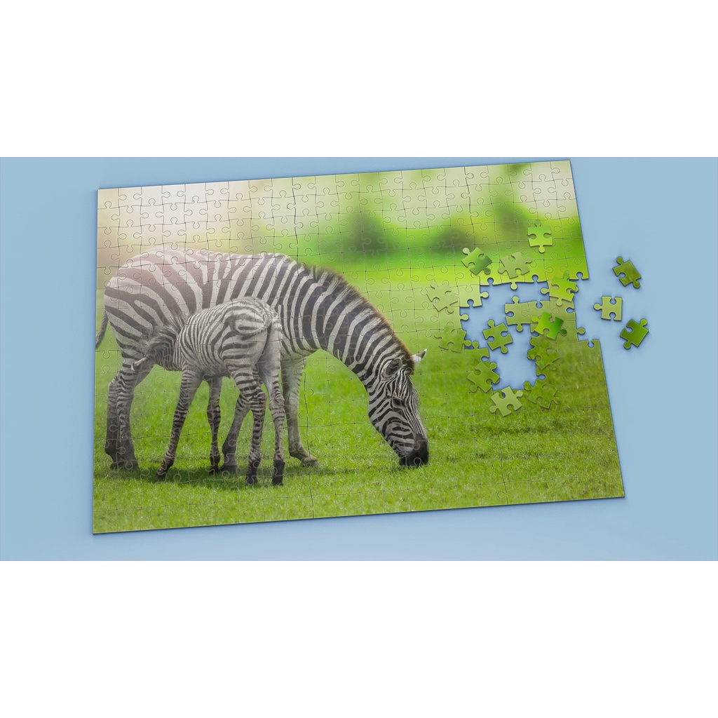 Tranh ghép hình Animal - Tranh ghép hình ZEBRA - Mẫu 3 - Nhận in hình tranh ghép theo yêu cầu