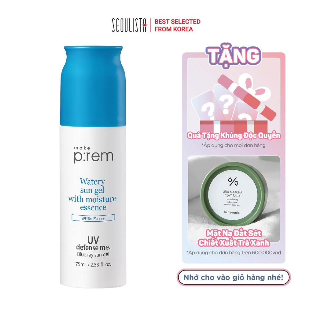 Kem chống nắng dạng gel Make P:rem UV defense me. Blue Ray Sun Gel