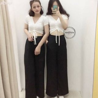 ÁO CRT CỔ TIM RÚT DÂY