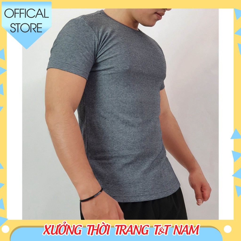 💎[ CAO CẤP ]  Áo thun phông nam tay lỡ unisex form rộng trơn chất cotton cổ tròn đẹp basic màu trắng đen T&T | BigBuy360 - bigbuy360.vn