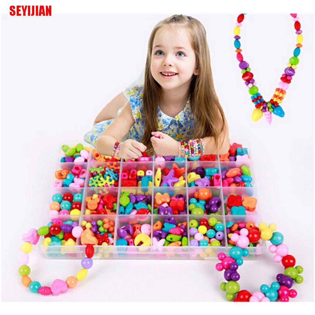 Bộ 450 Hạt Xếp Hình Nhiều Màu Sắc Dễ Thương Cho Bé