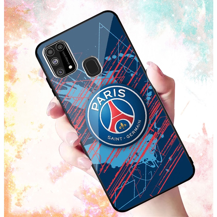 Ốp Lưng SAMSUNG GALAXY M21, M30S, M31 mặt kính cường lực cao cấp In hình Câu Lạc Bộ Bóng Đá
