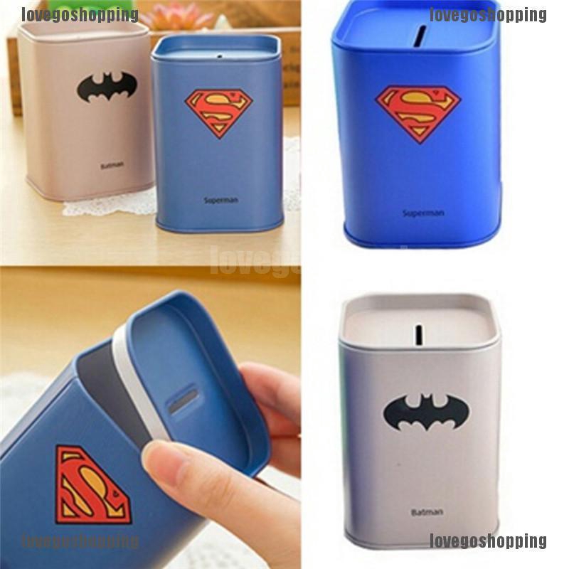 Hộp Đựng Tiền Tiết Kiệm Hình Batman Superman 4 Cái Cho Trẻ Em