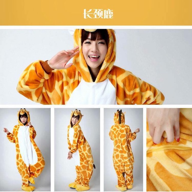 Pijama thú bông hình hươu cao cổ