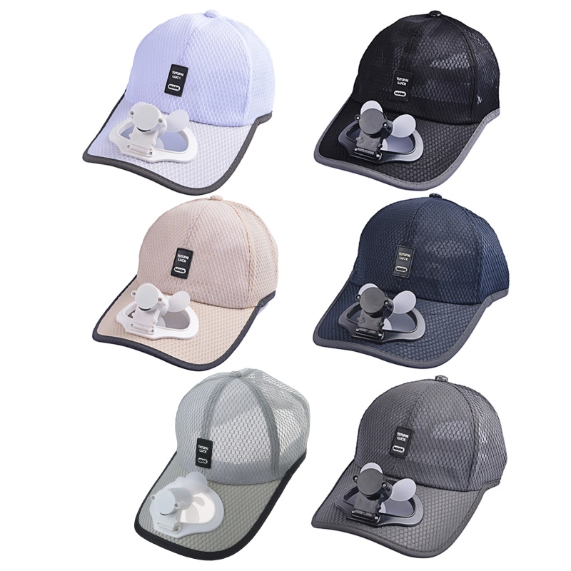 Mũ Lưỡi Trai Có Quạt Sạc USB Thoáng Khí Chống Nắng Mùa Hè Cho Người Lớn