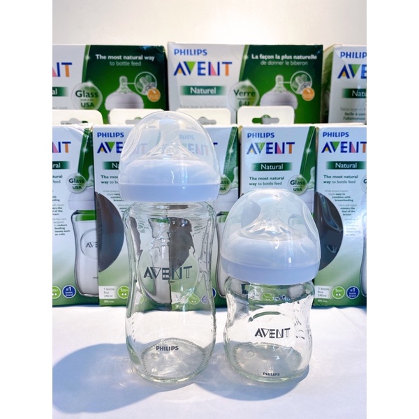 SALE - Bình sữa Avent thủy tinh 120ml - 240ml Nội địa Mỹ