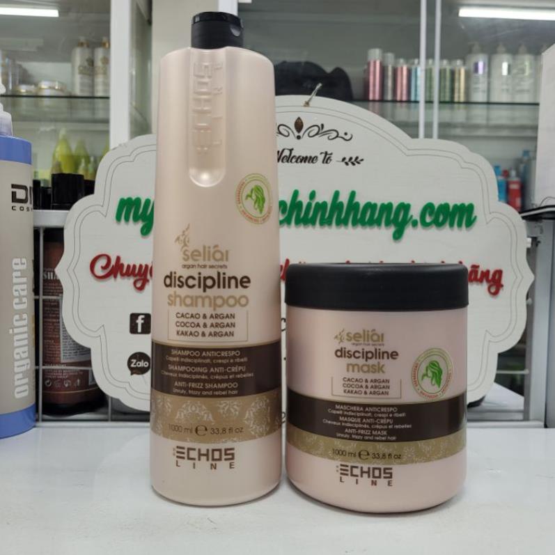 DẦU GỘI VÀ MẶT NẠ ECHOSLINE CACAO + ARGAN 1000ML K0