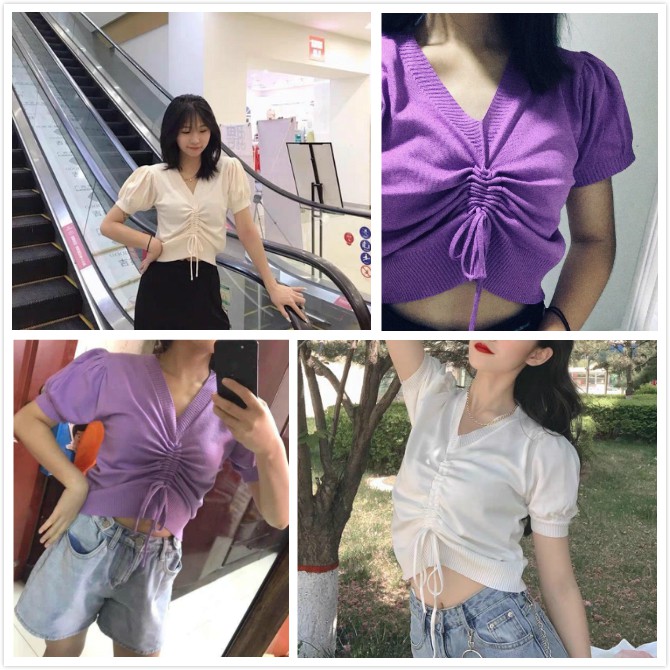 Áo Sơ Mi Tay Ngắn Phồng Dáng Rộng Thời Trang Mùa Hè Cho Nữ