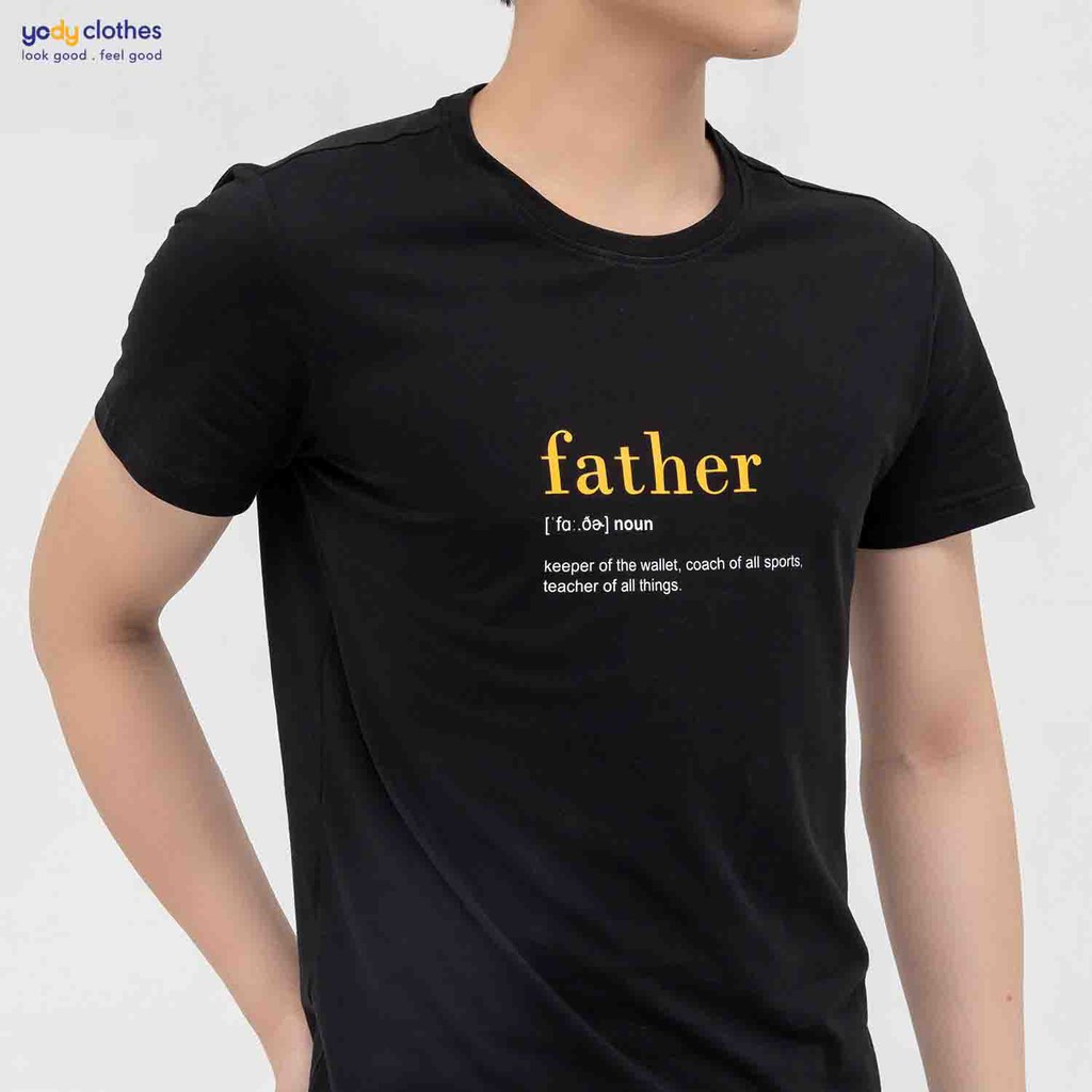 Áo thun nam YODY cotton dáng suông thoáng mát in chữ father TSM4055 | BigBuy360 - bigbuy360.vn