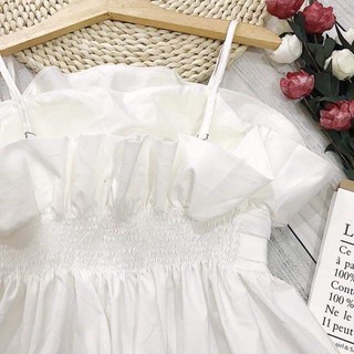 Áo kiểu 2 dây peplum bèo nhún (CÓ ẢNH THẬT)