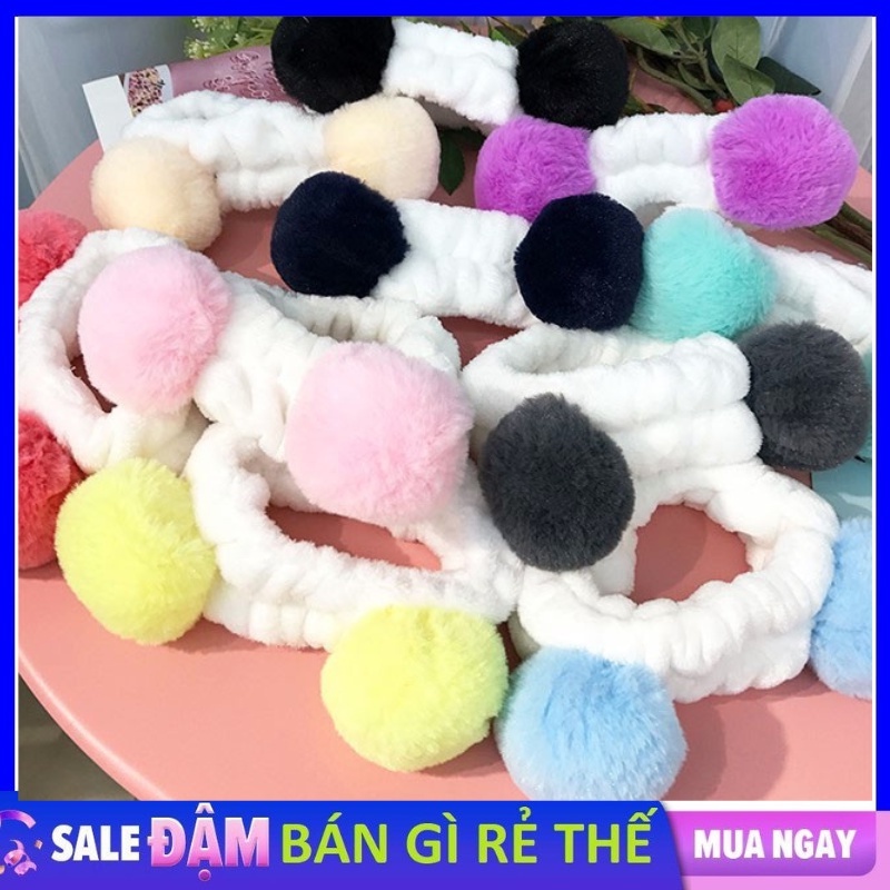 Băng đô tai gấu 3D vải nhung siêu mềm mượt, băng đô cài tóc trang điểm tai gấu tròn, Turban phong cách Hàn Quốc