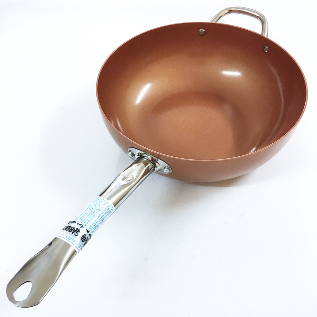 Chảo xào chống dính Chính hãng SUPER CHEF Hợp kim tráng men đáy từ Tay cầm chống nóng 30cm SC_W1030