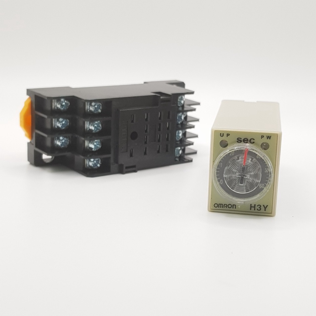 Rơ le 220V 60 Giây, Relay thời Gian Timer Omron H3Y-4 14P 220V, H3Y-4/ H3Y-2, relay thời gian [HÀNG XỊN]