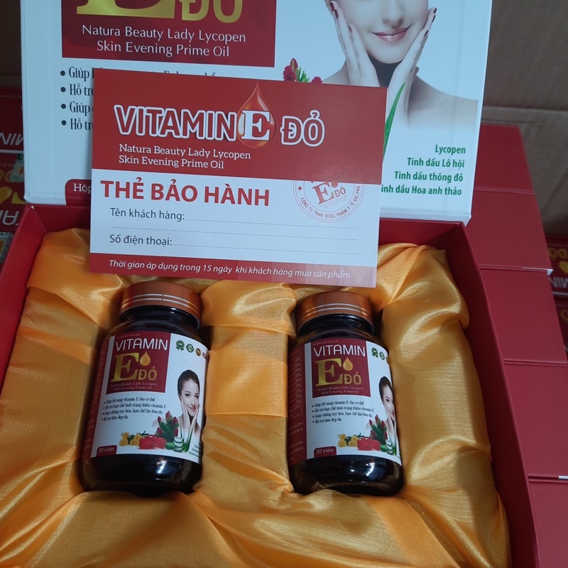 Vitamin E 400iu - VITAMIN E ĐỎ Natura Beauty Lady Lycopen Skin Evening Prime Oil-Tinh dầu thông đỏ tinh dầu hoa anh thảo
