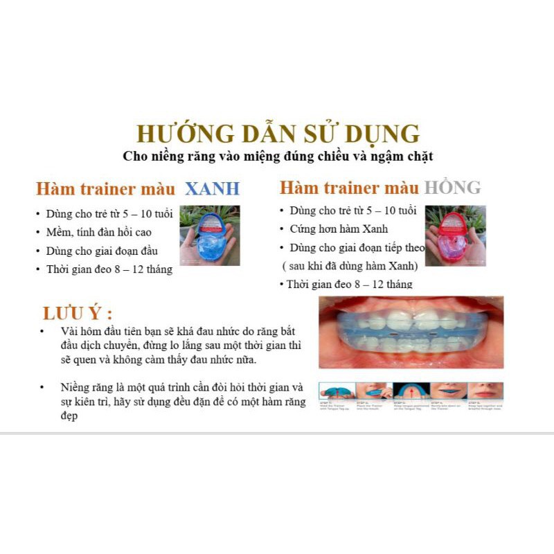 Niềng Răng Trainer chỉnh răng,Silicon Trong Suốt, Niềng Răng Tại Nhà Cho Trẻ Em T4K 2 Giai Đoạn