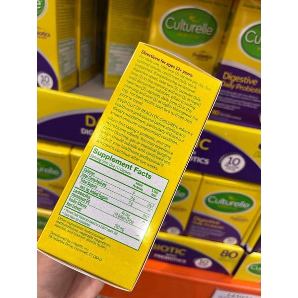 Viên uống hỗ trợ hệ tiêu hóa từ Culturelle Digestive Health Probiotic 80 viên
