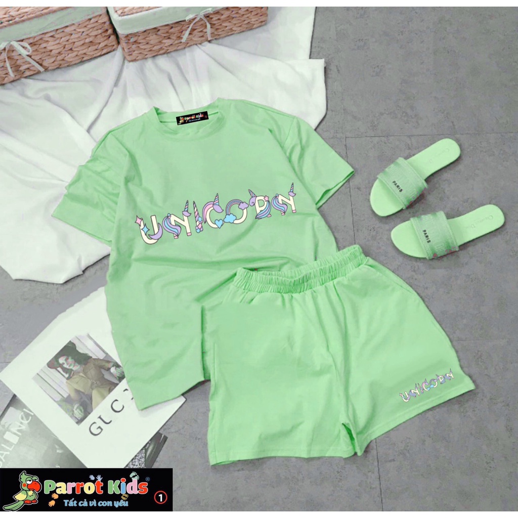 BỘ UNICORM HỒNG DÂU CHO BÉ GÁI