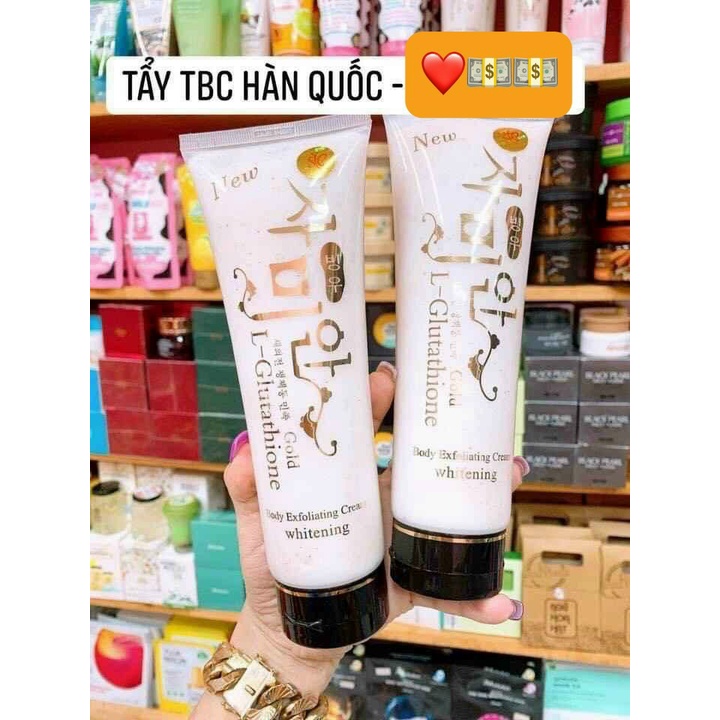 Tẩy tế bào chết hạt cát L-Glutathione whitening body exfoliating cream7 lớp