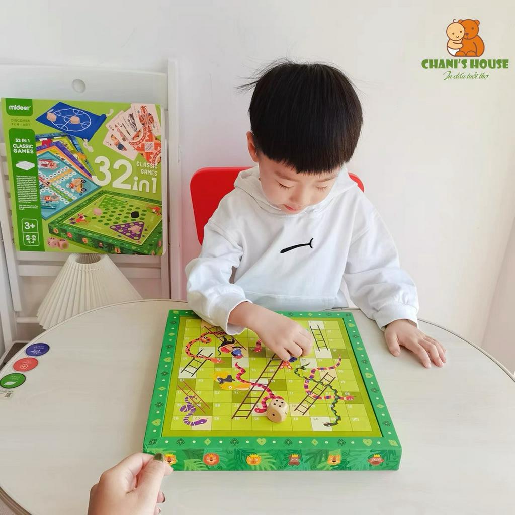 BOARD GAME 32 IN 1 MIDEER TÍCH HỢP 32 TRÒ CHƠI TƯƠNG TÁC KINH ĐIỂN