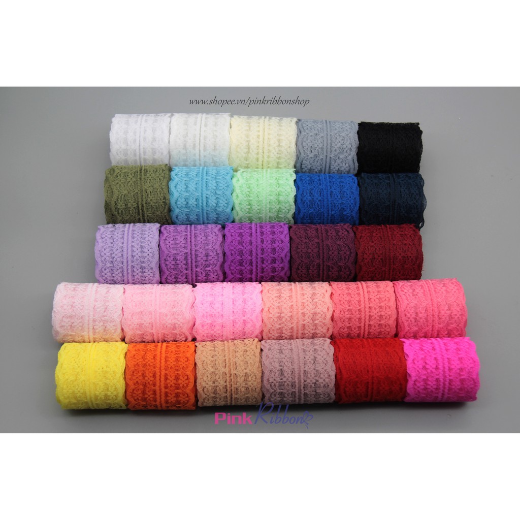 Cuộn 10M - Ren Mỏng 5Cm - Phụ Kiện Thời Trang May Mặc