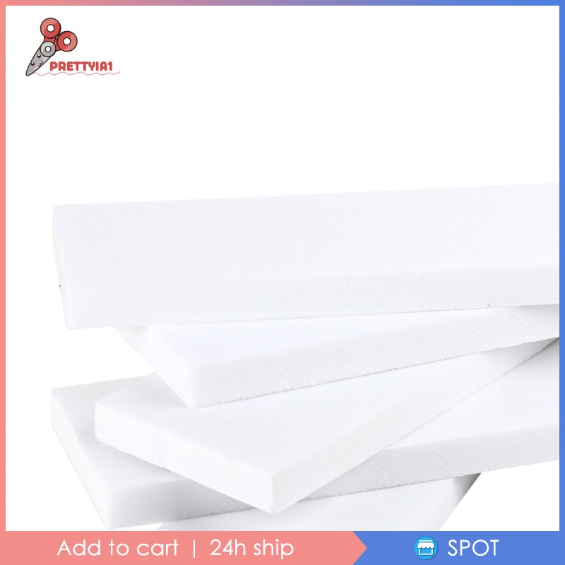 [Prettyia1] Set 5 Mút Trắng Mật Độ Cao Làm Đế Mô Hình Phòng Thí Nghiệm Diorama DIY