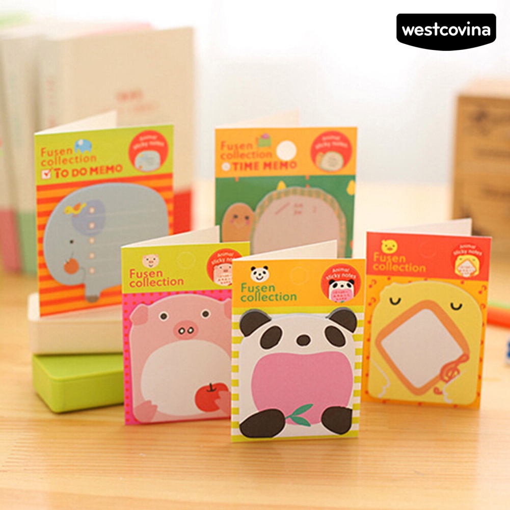 Mới 2 Tập Giấy Ghi Chú Hình Động Vật Xinh Xắn