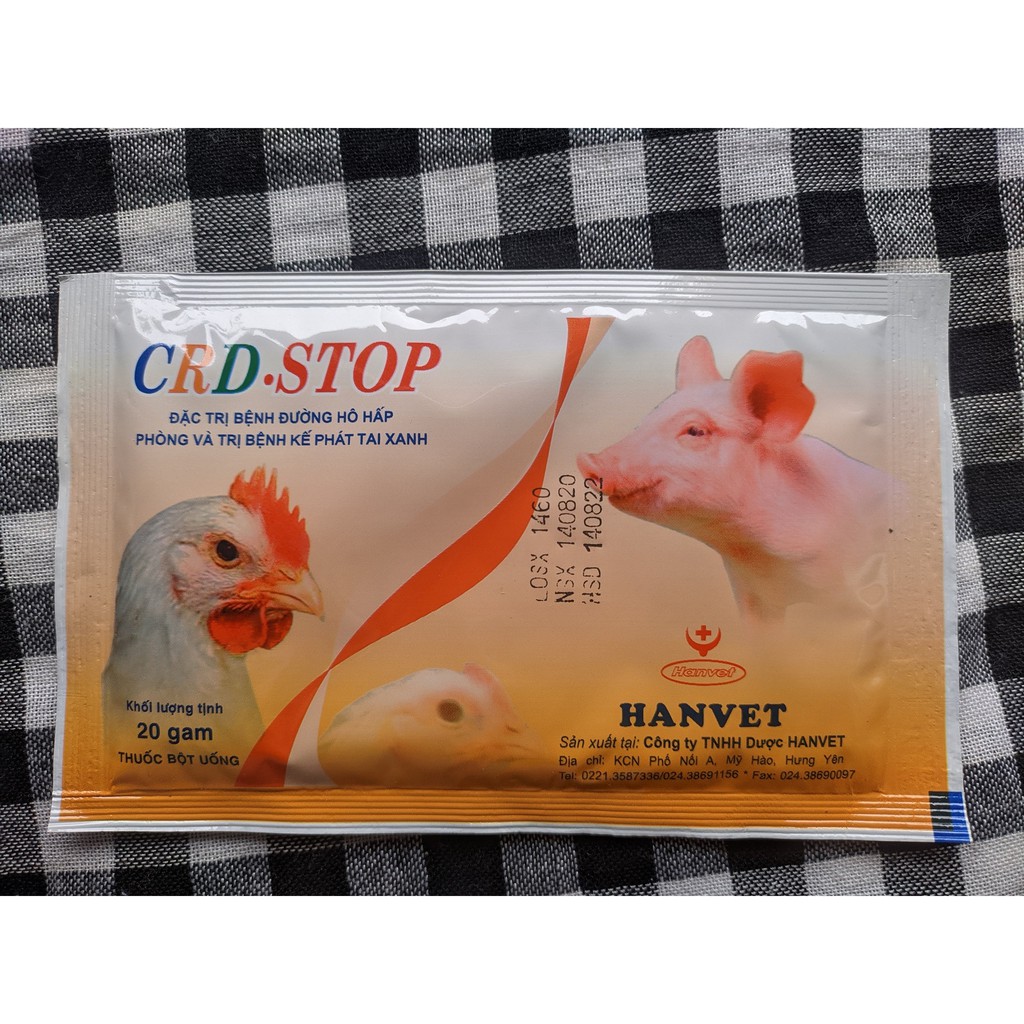 CRD Stop 20gr CRD, VIÊM RUỘT GIA SÚC GIA CẦM