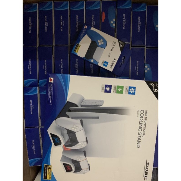 Đế tản nhiệt Ps5 kèm quạt sạc tay cầm ps5 giá để máy PS5 dock tản nhiệt