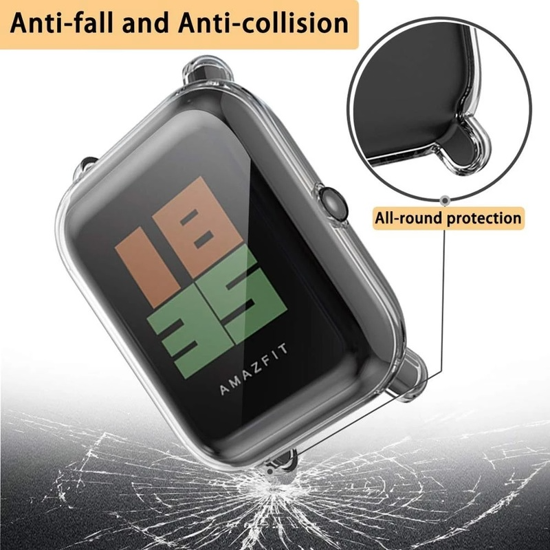 For Amazfit Bip Transparent TPU Protective Case/Smart Watch Accessories for Huami Amazfit Bip/Colorful TPU Protector