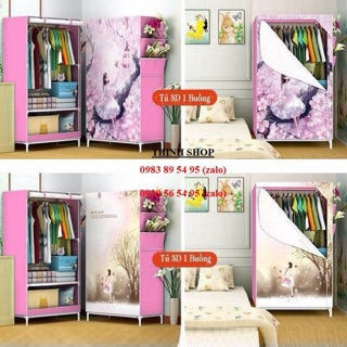 Tủ vải treo đồ - tủ vải 3D 1 buồng