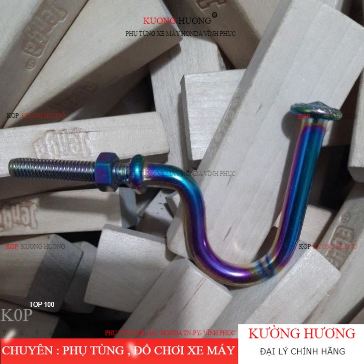 Móc treo đồ titan gắn cho các dòng xe phổ thông, loại móc Câu xe máy titan cao cấp 8ly