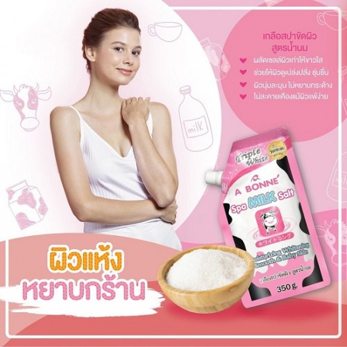 ✅ Muối Tắm Sữa Bò Tẩy Tế Bào Chết Toàn Thân A Bonne Spa Milk Salt 350g