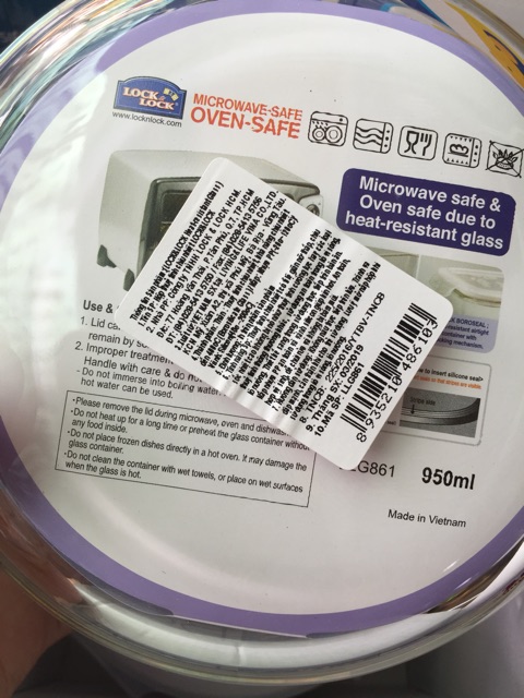 combo 2 hộp thuỷ tinh Lock & Lock 950ml - hàng kmai từ sữa pediasure