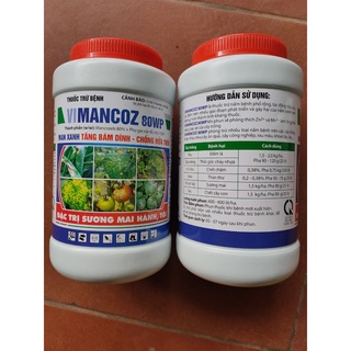ViMancoz 80WP (500G) đặc trị nấm bệnh phổ rộng, thán thư, ghẻ sẹo, thối nhũn, sương mai hành tỏi