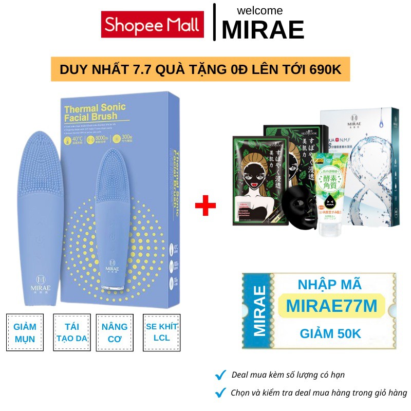 Máy Rửa Mặt MIRAE Chính Hãng Bảo Hành 1 Năm MIRAE THERMAL SONIC FACIAL BRUSH | BigBuy360 - bigbuy360.vn