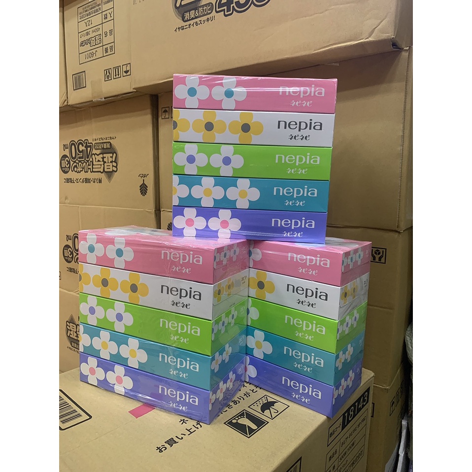 Set 5 hộp giấy ăn 150 tờ Nepia