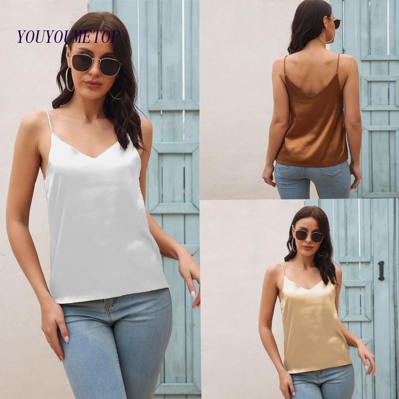 Áo Lửng Hai Dây Cổ V Gợi Cảm Cho Nữ